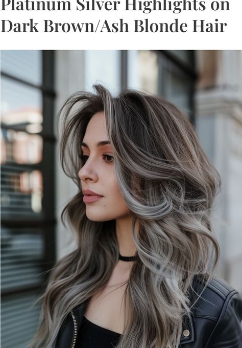 Balayage Asian, Balayage Asian Hair, Grey Balayage, Gray Balayage, Silver Highlights, Dark Brunette, Silver Hair Color, Ash Blonde Hair, Balayage Brunette