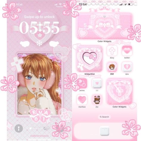 Cute Pink Ios 16 Wallpapers, Pink Ios 16 Widgets, Hello Kitty Wallpaper Theme, Ios Lockscreen Widget, Cutecore Ios Layout, Iphone 16 Aesthetic, Pink Ios 16 Wallpaper, Pink Ios Theme, Pink Widget Medium