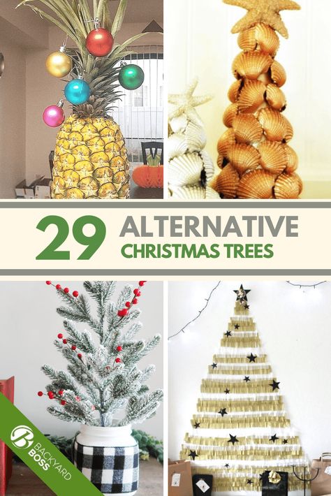 Are you feeling a little bored with traditional Christmas tree ideas? Have you ever wondered what alternatives to traditional Christmas trees are out there? Luckily, there are quite a few amazing Christmas tree alternatives out there. Check out these crazy unique alternative Christmas tree ideas! #Christmas2020 #ChristmasTreeIdeas #AltChristmas Nontraditional Christmas Tree, Alternative Christmas Tree Diy, Alternative Christmas Tree Ideas, Christmas Tree Alternatives, Ladder Christmas Tree, Half Christmas Tree, Cheap Christmas Trees, Pallet Christmas Tree, Alternative Christmas