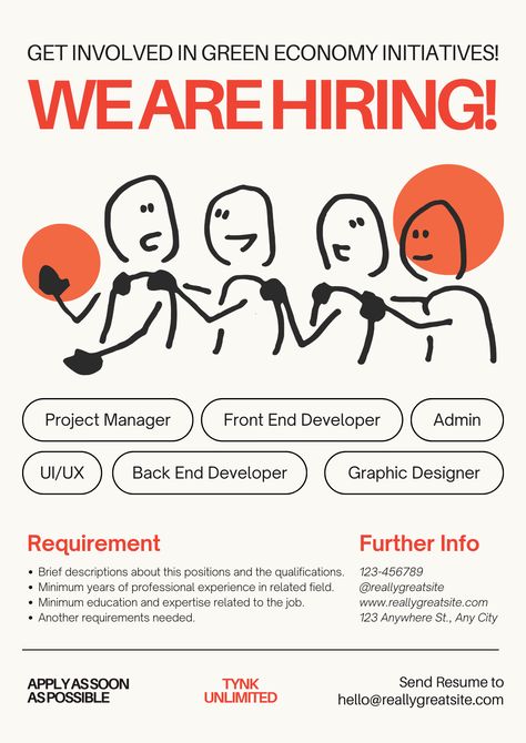 Ready to find your next star team member? Check out our Organic Illustrative Hiring Poster in Orange and Beige on Canva. Let's bring your team to new heights together! Job Wanted Poster Design, Job Poster Design Ideas, Hire Poster Design, Hiring Design Poster, Creative Hiring Post, Internship Poster, We Are Hiring Poster Design, Hiring Post Design, We Are Hiring Poster