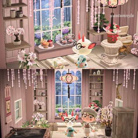 Lulu 🌞🌛 on Twitter: "Shino’s house had a little makeover 🌸 #ACNH #AnimalCrossing #AnimalCrossingNewHorizons… " Villager Houses Acnh, Shino Animal Crossing, Shino Acnh, Acnh House Ideas, Acnh Interior, Acnh House, Cottagecore Animal Crossing, Animal Crossing Memes, Animal Crossing Wild World