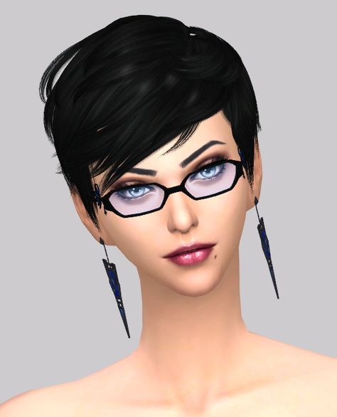 Simsworkshop: Bayonetta Sim by  deathbywesker • Sims 4 Downloads Sims 4 Bayonetta, Sims 4 Bayonetta Glasses, Bayonetta Sims 4 Cc, Sims 4 Cc Glasses, 2000s Glasses, Premade Sims, Bayonetta Glasses, Sims 4 Cas Mods, Sims 4 Downloads