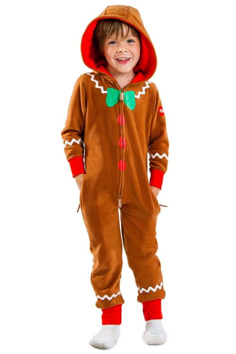 Boy's and Girl's Gingerbread Jumpsuit Romper with Hood for Children Gingerbread Man Costumes, Christmas Jumpsuit, Cookie Costume, Shrek The Musical, Photography Snow, Gingerbread Party, Womens Cosplay, Men Jumpsuit, Tipsy Elves