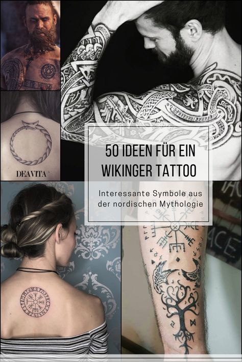 Von geheimnisvollen Runen bis hin zu heiligen Tier- und Götterbildern, skandinavische #Tattoos haben eine lange Geschichte und eine stolze Tradition. Heute zeigen wir Ihnen coole #Ideen für ein Wikinger Tattoo, das eine ganz besondere Bedeutung hat. Cool Tattoos With Meaning, Viking Tattoo Ideas, Symbols Animals, Maori Tattoo Meanings, Symbole Tattoo, Stammestattoo Designs, Tattoos Symbols, Symbols Of Strength Tattoos, Tattoo Pierna