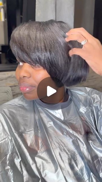 Silk Press Fine Natural Hair, Short Bob Silk Press Natural Hair, Silk Press On Short 4c Hair, Short Hair Silk Press Natural Hair, Silk Press With Clip Ins, Silk Press On Short Hair, Short Silk Press Hairstyles, 4c Silk Press, Silk Press With Body Curls