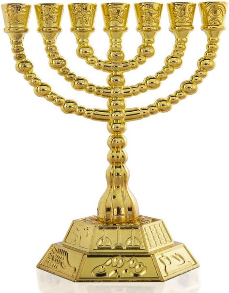 7-Branch Menorah Candle Holder for Shabbat,Tabernacle, Home Decor Ornaments Table Centerpiece Display(Gold) 7 Branch Menorah, Menorah Candles, Class Room, Candle Cup, Menorah, Table Centerpieces, Candle Holder, Ornament Decor, Candle Holders