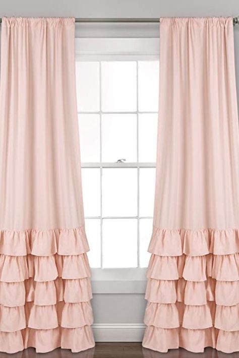 Exclusive, top best Curtains & Drapes window panels , blackout, bedroom,living room Retro Kitchens, Ruffle Curtains, Lush Decor, Room Window, Shabby Chic Bedrooms, Rod Pocket Curtain Panels, Rod Pocket Curtains, Chic Bedroom, Colorful Curtains