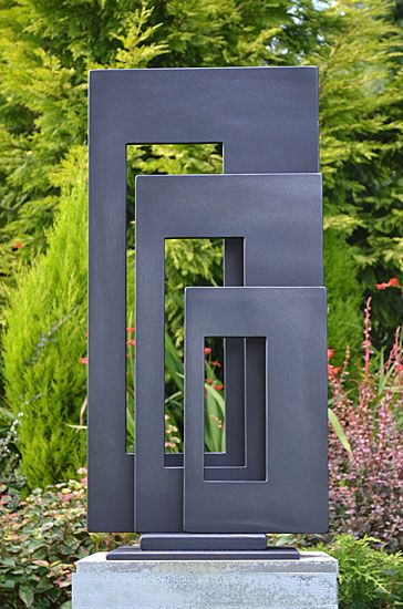 Modern Garden Ideas, Metal Sculptures Garden, Metal Garden Art, Steel Art, Metal Art Sculpture, Garden Art Sculptures, Outdoor Sculpture, Modern Sculpture, Outdoor Art