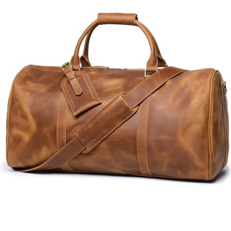 Leathfocus Vintage Leather Weekend Bagfull Grain Mens Cow Leather Sport Brown Perfect Size And Design :Size 22.8''*8.8''*12'', Leather: We Use Selected Thick And 100% Genuine Top Grain Cowhide Leather, Anti-Rust Hardware, And Cotton Fabric To Make The Bag As Good As It Is. Each Bag Has Its Natural Individuality And Its Handcrafted Nature. The Great Thing About Top-Grain Leather Is, With More Use It Keeps Getting Smoother, Richer And More Vintage- Leather Collection Is Made Of Rustic Luxury Vinta Rustic Luxury, Dark Brows, Leather Duffle Bag, Leather Duffle, Top Grain Leather, Luxury Vintage, Duffel Bag, High Quality Leather, Vintage Leather