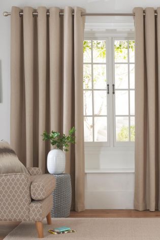 Curtains Ideas For Living Room, Curtains Ideas Modern, Grey Eyelet Curtains, Traditional Window Treatments, Floor To Ceiling Bookshelves, Bedroom Shades, Cream Curtains, Ceiling Curtains, Drapery Designs