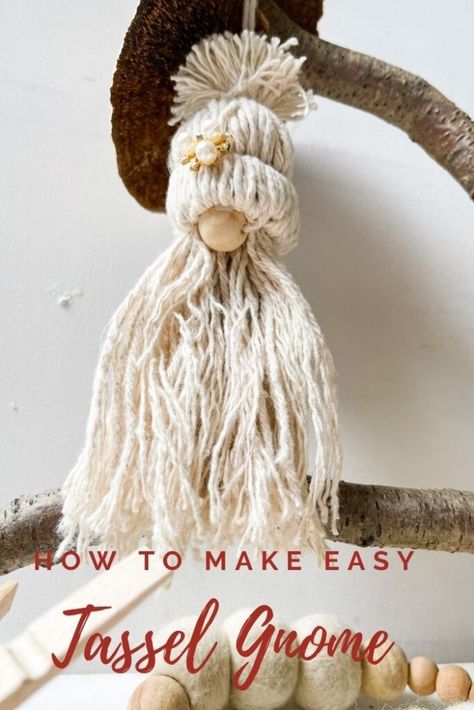 2025 Christmas, Yarn Tassel, Easy Holidays Crafts, Diy Crafts For Teens, How To Make Tassels, Neutral Fall Decor, Christmas Crafts For Adults, Gnome Hat, Diy Crafts For Adults