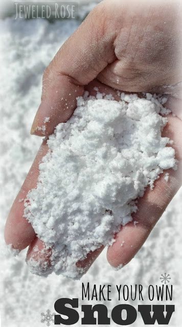 Two ingredient snow play recipe- this stuff is amazing!  Naturally cold and feels just like fresh powder in your hands Erupting Snow, Sensory Snow, Snow Recipe, Snow Play, Diy Sensory, Magic Snow, Two Ingredient, Winter Preschool, Noel Christmas