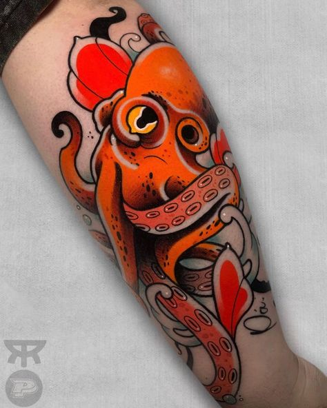 70+ Octopus Tattoo Ideas with Meanings in 2023 - 100 Tattoos Traditional Tattoo Octopus, Traditional Octopus Tattoo, Octopus Tattoo Ideas, Tattoo Octopus, Artsy Tattoos, Throat Tattoo, Octopus Tattoos, Faery Art, Jellyfish Tattoo