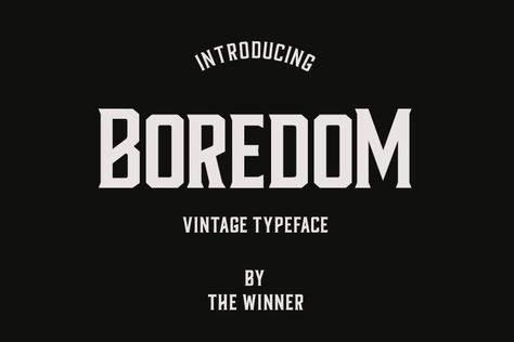 Boredom is a cool, bold and vintage styled serif font. Use this distinct font to add that special retro touch to any design idea you can think of! Try before you buy Boredom font for iOS, Android, macOS, or Windows for free, or you can download the full version with a commercial license here. Boredom […] The post Boredom Font appeared first on FreeFontDL. Fonts Bold, Hand Lettering Alphabet Fonts, Cute Typography, Font Creator, Classic Branding, Gothic Fonts, Retro Typography, Hand Lettering Alphabet, Lettering Alphabet Fonts