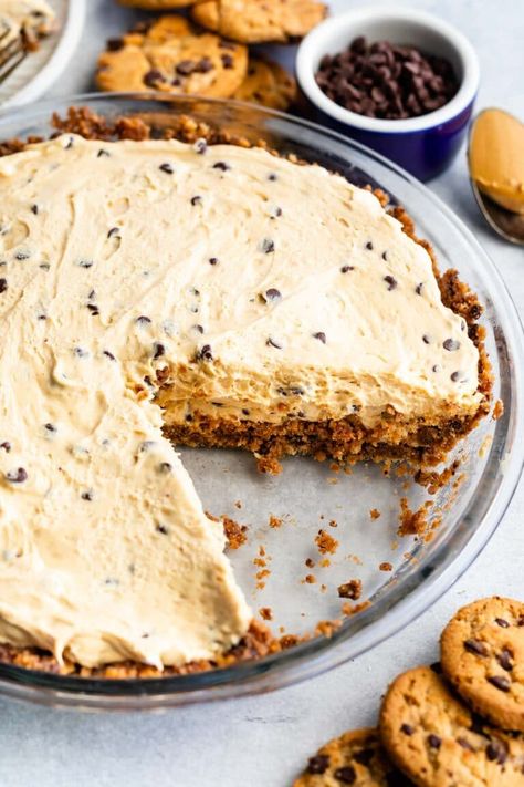 Chocolate Chip Cookie Crust, Peanut Butter Pie Filling, Chocolate Chip Cookie Pie, Chocolate Chip Pie, Baking Recipes Pie, Pie Chocolate, Crazy For Crust, Chocolate Peanut Butter Pie, Sweet Pies