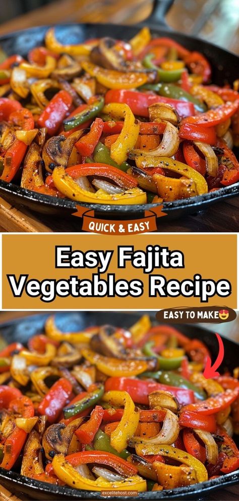 Fajita Veggies are the perfect addition to your meal. These sautéed bell peppers and onions are flavored with a homemade fajita seasoning that takes them to the next level. This gluten-free, low-carb, and healthy recipe can be enjoyed alone as a side or on top of your tacos, bowls, or more! Fajitas Peppers And Onions, Onions And Peppers For Fajitas, Stir Fry Bell Peppers And Onions, Fajita Peppers And Onions, Sautéed Peppers And Onions, Sauteed Bell Peppers, Best Steak Fajitas, Fajita Veggies, Vegetable Tacos