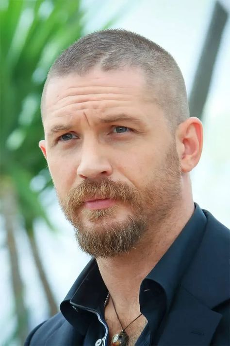 Beard Styles Haircuts, Tom Hardy Beard, Tom Hardy Haircut, Short Boxed Beard, Goatee Styles, Beard Guide, Balding Mens Hairstyles, Haircuts For Balding Men, Goatee Beard