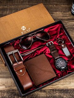 Belt Wallet, Luxury Gift Set, Gift Box For Men, Round Watch, نظارات شمسية, Professional Gifts, Business Gift, Gift Kit, Pen Gift