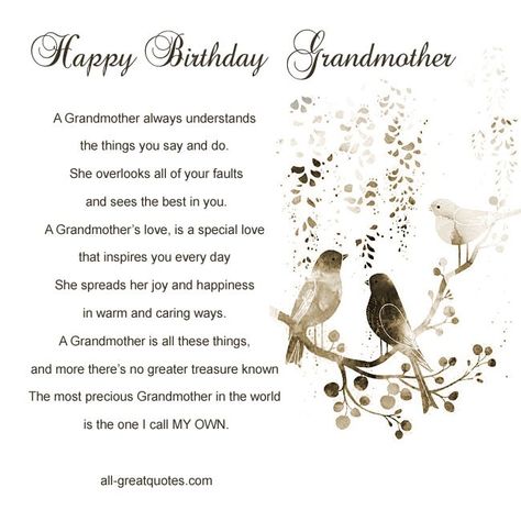 Poem For Grandma Birthday, Happy Birthday Grandma Quotes, Grandma Birthday Quotes, Grandma Poem, Birthday Grandma, Birthday Wishes For Mom, Happy Birthday Grandma, Grandma Quotes, Birthday Card Sayings