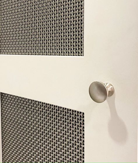 Decorative Wire Mesh Cabinet Doors, Cabinet Door With Metal Mesh, Wire Mesh For Cabinet Doors, Mesh Front Cabinets, Mesh Cabinet Door Inserts, Metal Mesh Cabinet Doors, No Closet Doors, Wire Mesh Cabinet Doors, Metal Mesh Texture