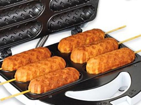 Corn Dog Maker, Corn Dog Batter, Corndog Recipe, Waffle Iron Recipes, Waffle Maker Recipes, Batter Recipe, Pies Maker, Corn Dog, Just A Pinch Recipes