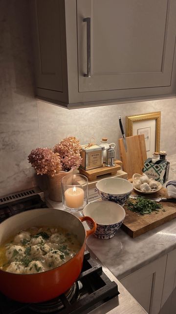 Mary Klein on Instagram: "spend a night with me making martha stewarts chicken and dumpling soup 🥟🌿🧅🤍✨ channeling the queen for dinner" Mary Klein, Chicken And Dumpling Soup, Dumpling Soup, Dumplings For Soup, Chicken And Dumplings, Martha Stewart, Dumplings, The Queen, Queen