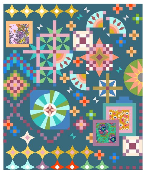 Sampler Quilt Patterns Free, Beginner Sampler Quilt Pattern, Quilt Sampler Blocks, Fan Quilts, Star Sampler Quilt Block Patterns, Blank Color, Medallion Sampler Quilt, Barn Star Sampler Quilt, Quilt Scraps