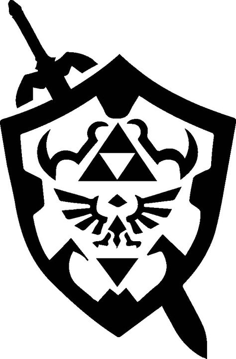 Zelda Shield, Shield Drawing, Hylian Shield, Zelda Tattoo, Zelda Skyward, Knight Tattoo, Black Comics, Picture Frame Designs, Line Art Tattoos