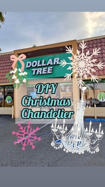 Celeste | DIYs & CRAFTS on Instagram: "❄️Hello Instafam! Sharing this adorable Christmas Chandelier I made using items from @dollartree I hope you like it! ❄️❄️ ❄️Full tutorial step-by-step is on my YouTube channel Link in my bio ⭐️ #diy #handmade #viral #Christmas #decor #homedecor #ideas #chandelier" Diy Christmas Chandelier, Christmas Chandelier, Easy Christmas Diy, Dollar Tree Diy, Outdoor Christmas Decorations, Outdoor Christmas, Diy Handmade, My Youtube Channel, I Hope You