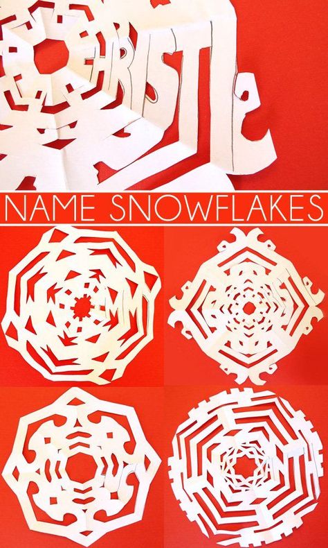 Cool Ideas for Kids: Name Snowflakes provide a fabulous integration of art and math, a great STEAM challenge. Name Art Ideas, Name Snowflakes, Kids Name Art, Middle School Projects, Ideas Name, Winter Art Lesson, Middle School Art Projects, Winter Art Projects, Winter Crafts For Kids