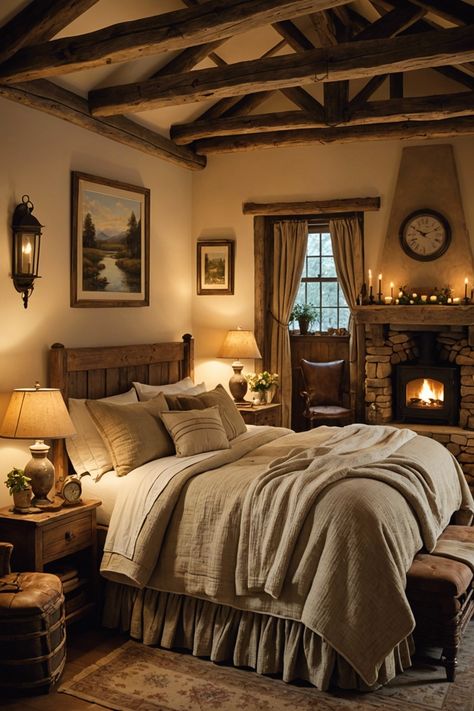 20 Country Bedroom Ideas For a Homey Feel – ToolzView Country Homes Aesthetic, French Country Interior Design Bedroom, Master Bedrooms Decor Cabin, Colorado Bedroom Ideas, Country House Bedroom Ideas, Country Farm Bedroom, Western Home Bedroom, House Interior Master Room, French Country House Bedroom