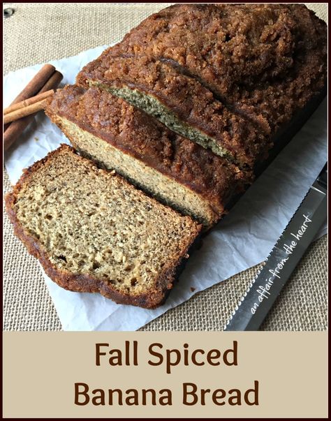 Fall Spiced Banana Bread Cinnamon Recipes Healthy, Spiced Banana Bread, Banana Bread Pudding, Spice Bread, Banana Bread Recipe Moist, Christmas Bread, Amazing Breakfast, Cookie Recipes Unique, Cinnamon Recipes