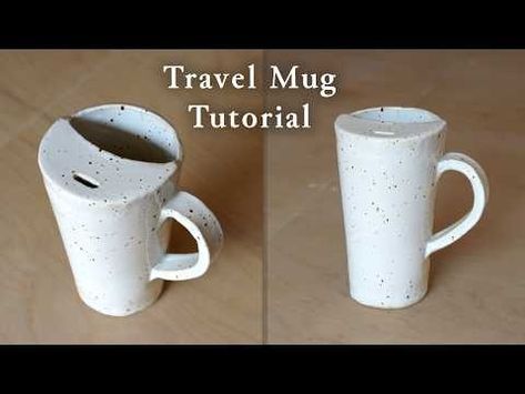 (365) Slab pottery Travel Mug tutorial with template - YouTube Pottery Mug Templates Free Printable, Ceramic Mug Template, Pottery Slab Templates, Slab Mug Template, Slab Pottery Templates Free Printable, Slab Built Mug, Pottery Templates Free Printable, Mug Forms, Slab Mug