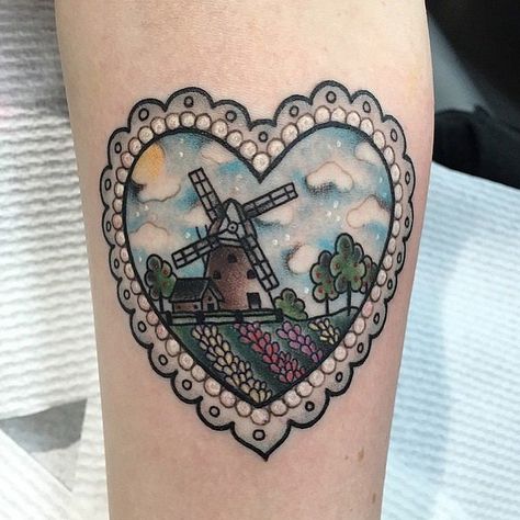 Dutch Symbols Tattoo, Windmill Tattoo, Dutch Tattoo, Amsterdam Coffee, Skyline Tattoo, Scene Tattoo, Amsterdam Tattoo, Dutch Windmill, Holland Netherlands