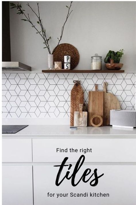 How to find the right tiles to compliment your Scandi kitchen | Kerry Knight | Beaten Green Kitchen Wall Tiles Design, Scandi Kitchen, Kitchen 2020, Kitchen Tiles Design, Wall Tiles Design, Kitchen Details, Kitchen Wall Tiles, Scandinavian Kitchen, Backsplash Tile