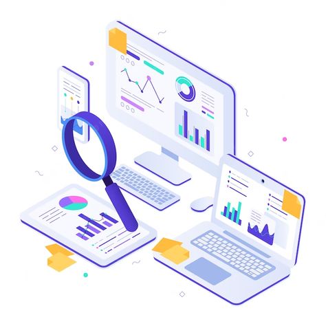 Premium Vector | Online financial audit. isometric website metrics, statistical graphs dashboards and web seo research illustration Social Strategy, Best Seo Company, Social Media Company, Digital Business Card, Best Digital Marketing Company, Marketing Skills, Web Design Company, Seo Company, Digital Marketing Company