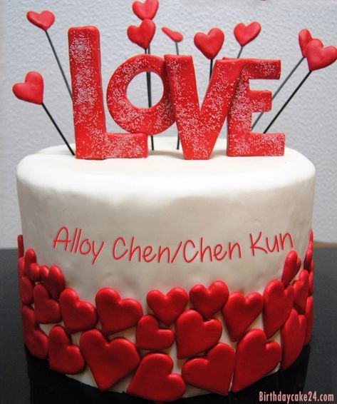 Love Birthday Cake For Lover With Name Happy Birthday My Love Cake, Happy Birthday Love Cake, Happy Birthday My Hubby, Write Name On Cake, Birthday Cake Write Name, Birthday Cake For Boyfriend, Birthday Cake Writing, Cake For Boyfriend, Birthday Cake For Husband