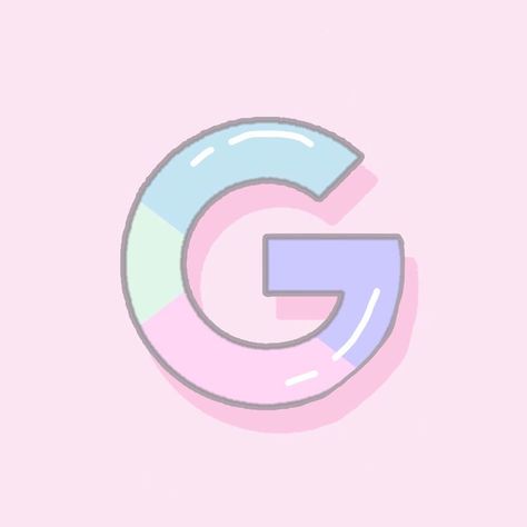 Kawaii Google Icon, Cute Pastel Icons For Apps, Google Logo Aesthetic, Custom Icons Aesthetic, Google Icon Aesthetic, Kawaii App Icons, Apps Kawaii, Icon Phone, Kawaii App