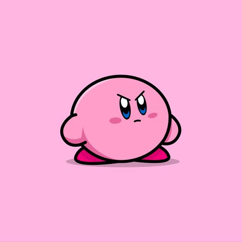 Angry Kirby, Notepad Art, Angry Baby, Kirby Character, Baby Logo, Sailor Moon Fan Art, Kirby Art, Cute Desktop Wallpaper, Leg Sleeves