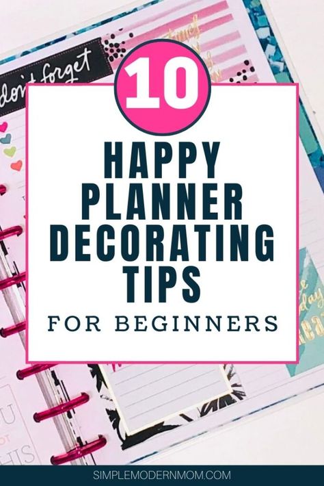 10 planner decorating ideas for beginners | planner decorating inspiration | happy planner | #happyplanner #planner #plannerdeco Happy Planner Year At A Glance Ideas, Scrapbook Planner Ideas, Happy Planner Journaling Ideas, Happy Planner Decorating Ideas, Decorating Planner Ideas, Classic Happy Planner Layout Ideas, The Happy Planner Ideas For Beginners, May Planner Ideas, Happy Planner Currently Page Ideas