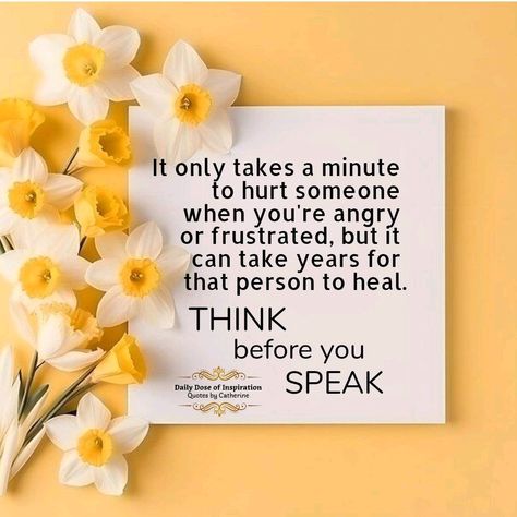 Think before you speak!! 💛🖤💛   . #Quotes #QuotesaboutLife #uplifting #motivation #Inspiration #DailyDoseOfInspiration #quotesbycatherine #BOOMchallenge Before You Speak Quotes, Quotes To Make You Think, Before You Speak Think, Think Before You Speak Quotes, Speak Up Quotes, Mgk Tattoos, Speak Quotes, Think Before You Speak, Self Inspirational Quotes