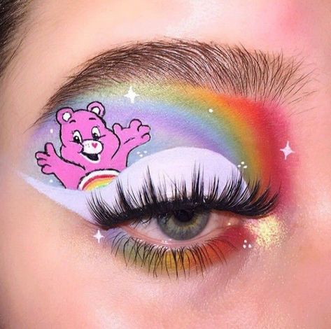 Care Bear Makeup, Crazy Eye Makeup, Beauty Vlog, Bear Makeup, Rainbow Eye Makeup, Galaxy Makeup, Punk Makeup, Hello Kitty Makeup, Cute Eye Makeup