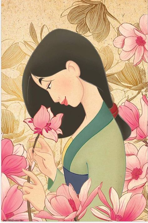 Disney Frames, Disney Mulan, Movie Artwork, Mulan Disney, Wall Poster Prints, Flower Poster, Disney Posters, Pinturas Disney, Trends International