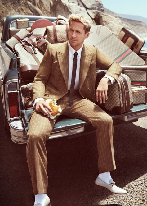 Ryan Gosling Suit, Aesthetic For Men, Gucci Suit, Райан Гослинг, Magic Man, Money Aesthetic, Old Money Style, Alessandro Michele, Ryan Gosling