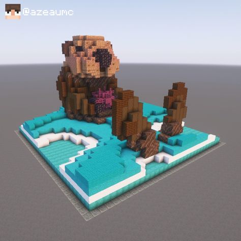 🦦 Sea Otter �⭐️ Follow @azeaumc for more builds! 🌄 Shaders: Complementary Reimagined r5.2.2 #minecraft #minecraftbuilds #minecrafthouses #minecraftjava #minecraftideas #minecraftinspiration #minecraftbuildings #minecraftdesign #minecraftbuilder #minecraftpc #minecraftcreations #seaotter #seaotters #otter #otters #seaotterawarenessweek Build In Minecraft, Minecraft Buildings, Minecraft Builds, Sea Otter, Minecraft Creations, Minecraft Designs, Minecraft Houses, R5, Otters