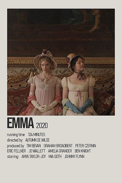 Emma Movie Poster, Emma Movie, Emma 2020, Movie Recs, Film Recommendations, Movie To Watch List, New Movies To Watch, Historical Movies, Girly Movies