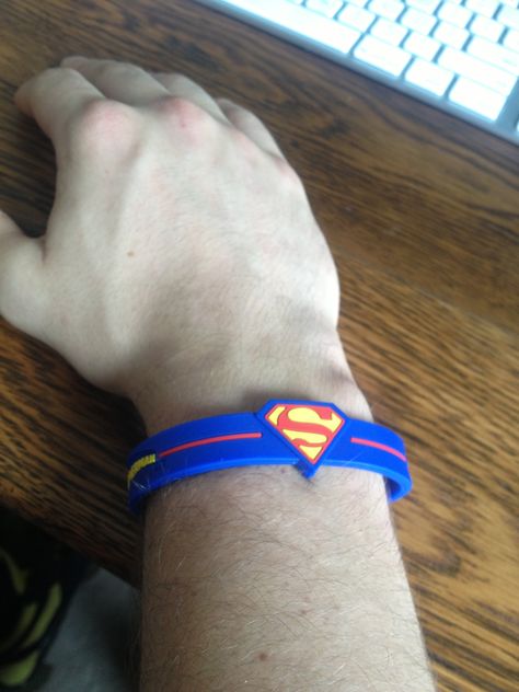 My superman bracelet. Also... I never post on Pinterest, so I had to do something Superman Bracelet, Superman Jewelry, My Superman, Do Something, Superman, Something To Do, Wonder, Bracelet