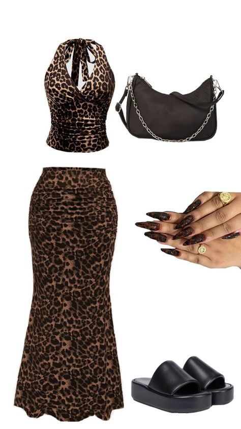 Cheetah Print Outfits, Leopard Print Outfits, Fasion Outfits, Looks Street Style, Looks Chic, Cute Everyday Outfits, Cute Simple Outfits, Fancy Outfits, Lookbook Outfits