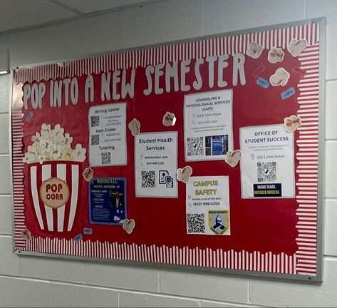 “Pop into a new semester” New Semester Ra Bulletin Board, Popping Back, 2nd Semester, Ra Bulletins, Ra Bulletin Boards, New Semester, Bulletin Board Ideas, Student Success, Writing Center