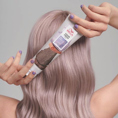 Color Fresh Mask, Wella Hair Color, Brassy Hair, Mermaid Hair Color, Medium Blonde Hair, Dark Purple Hair, Wella Color Fresh, Dry Shampoo Hairstyles, Highlights Blonde